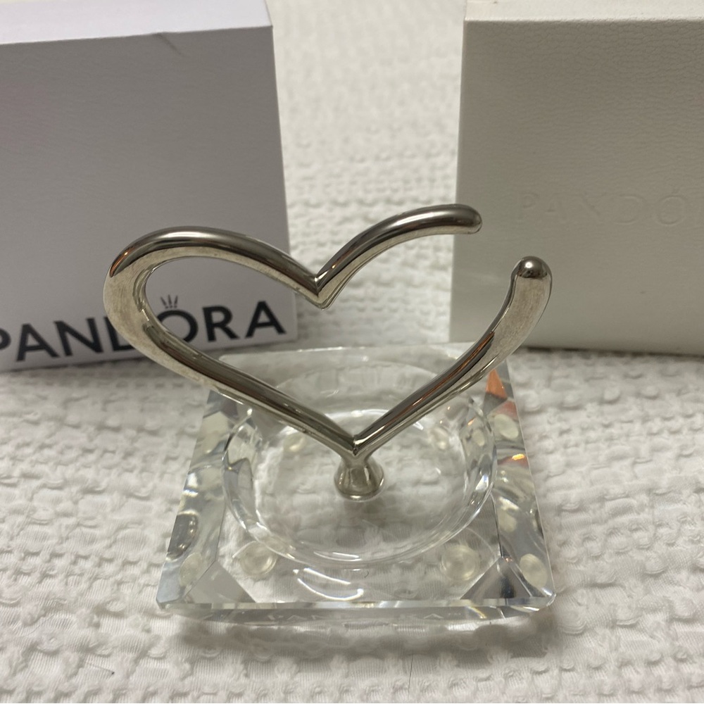 Pandora Silver Heart Jewelry Holder